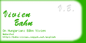 vivien bahn business card