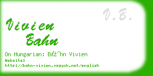 vivien bahn business card